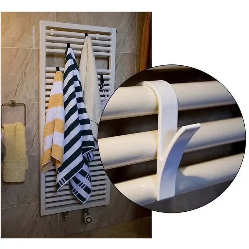 Kitchen Bathroom Hanger Clips Storage Racks White Clear Heated