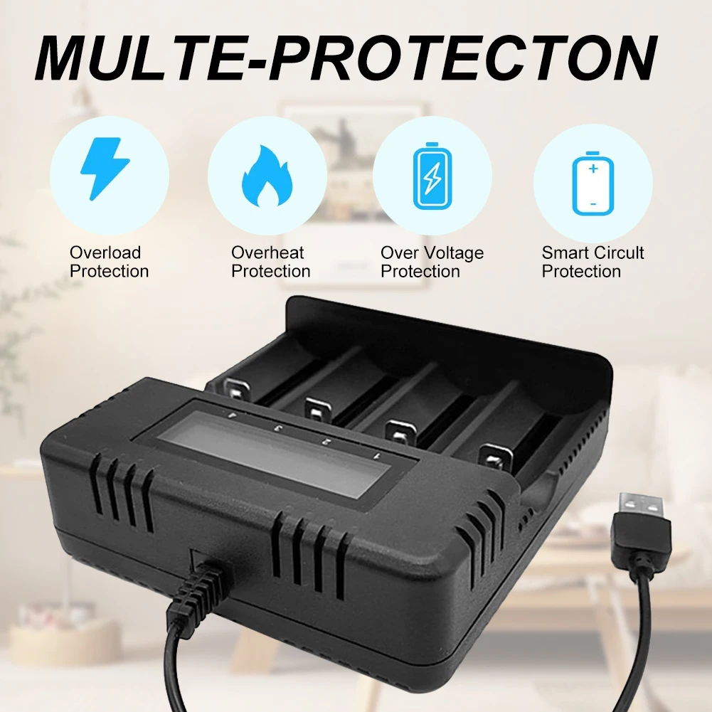 18650 Ʈ  USB  ͸ , LCD ÷  ͸ , 26500 AA AAA ͸, 4 