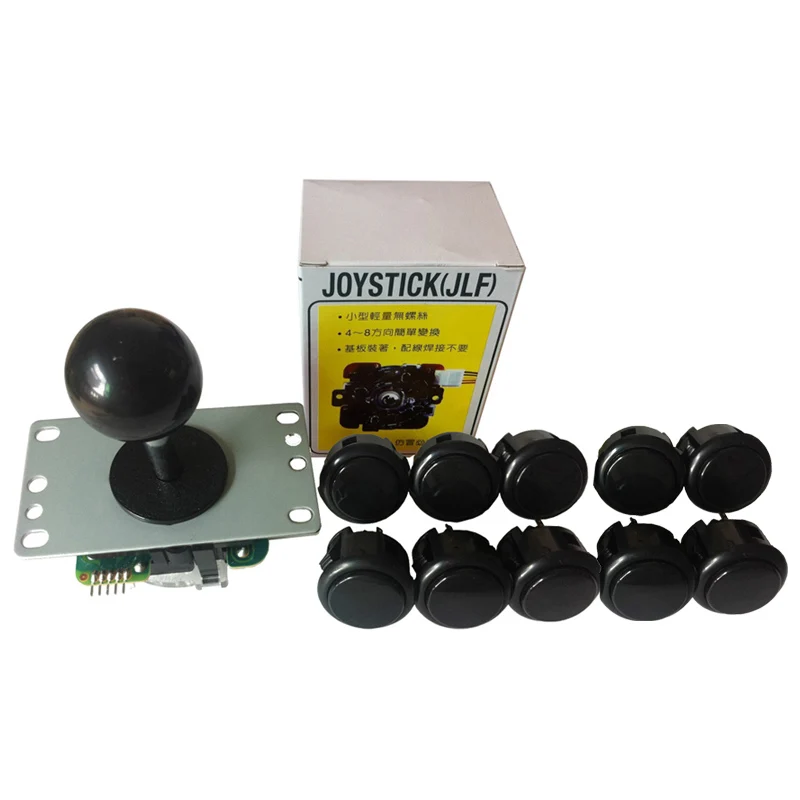 Original 1pcs JLX-TP-8YT Sanwa Joystick with 10pcs Sanwa OBSF-30 Buttons Authentic SANWA JLF Joysticks 2 players diy arcade joystick kits with 20 led arcade buttons 2 joysticks 2 usb encoder kit cables arcade game parts set