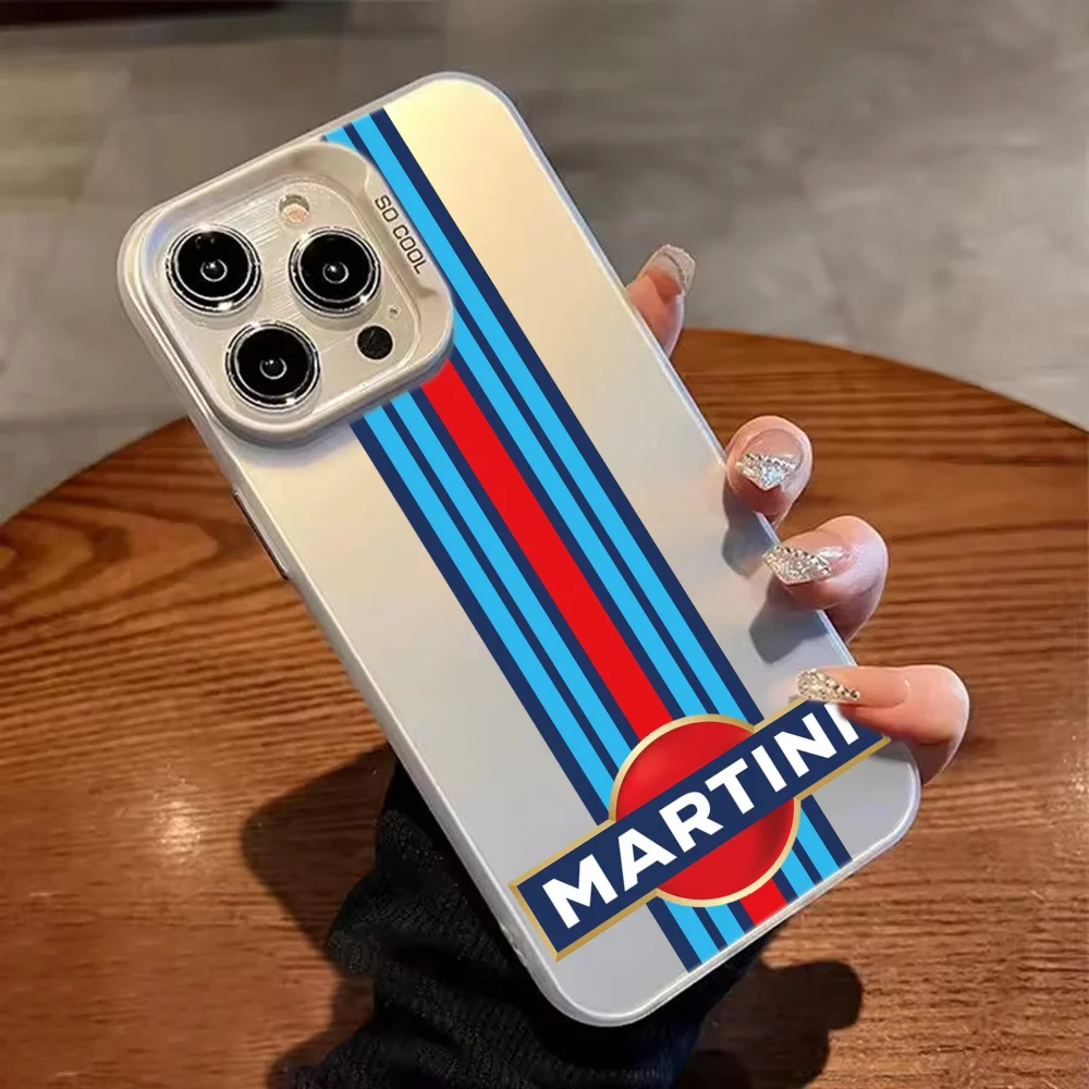 Sleek Silver Silicone Laser Soft Phone Case by M-Martini R-Racing