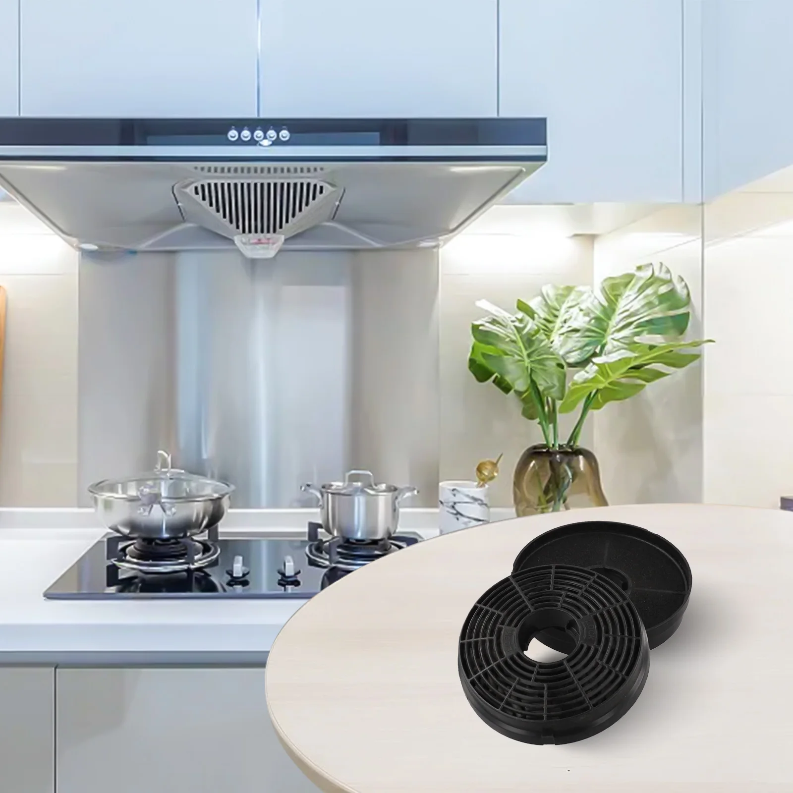 Description Picture 3 of item2pcs Range Hood Activated Carbon Filter Activated Carbon Filter Household Kitchen Range Hood Accessories 105*20MM Replace Parts