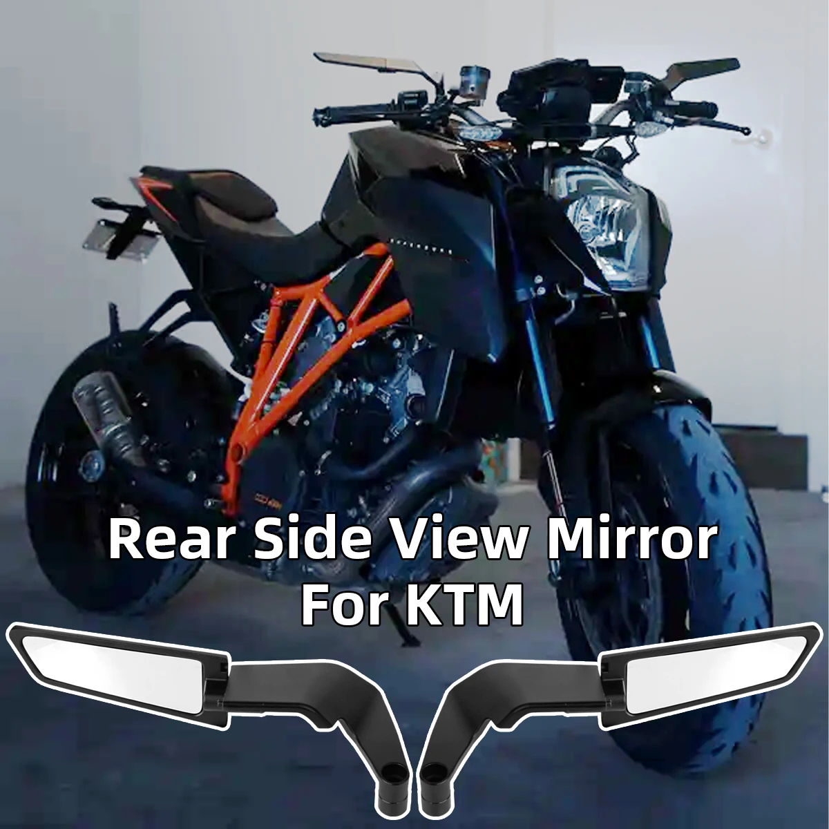 Espejos retrovisores de motocicleta para KTM Duke Super Duke espejo retrovisor lateral sigiloso ala de viento
