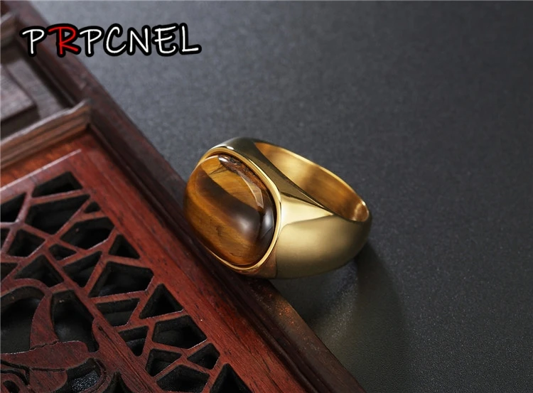 2 color Natural Tiger Eye Rings Flower Band Stone Ring For men Women Antique Silver Plated Fashion Jewelry 4