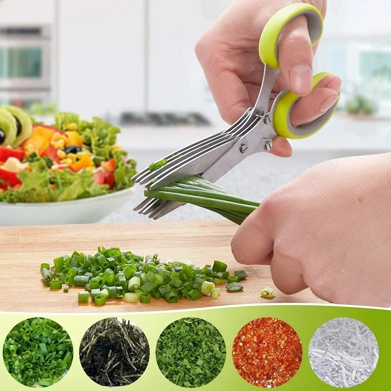 Multifunctional Stainless Steel Scissors Multilayer Kitchen Scissors ...