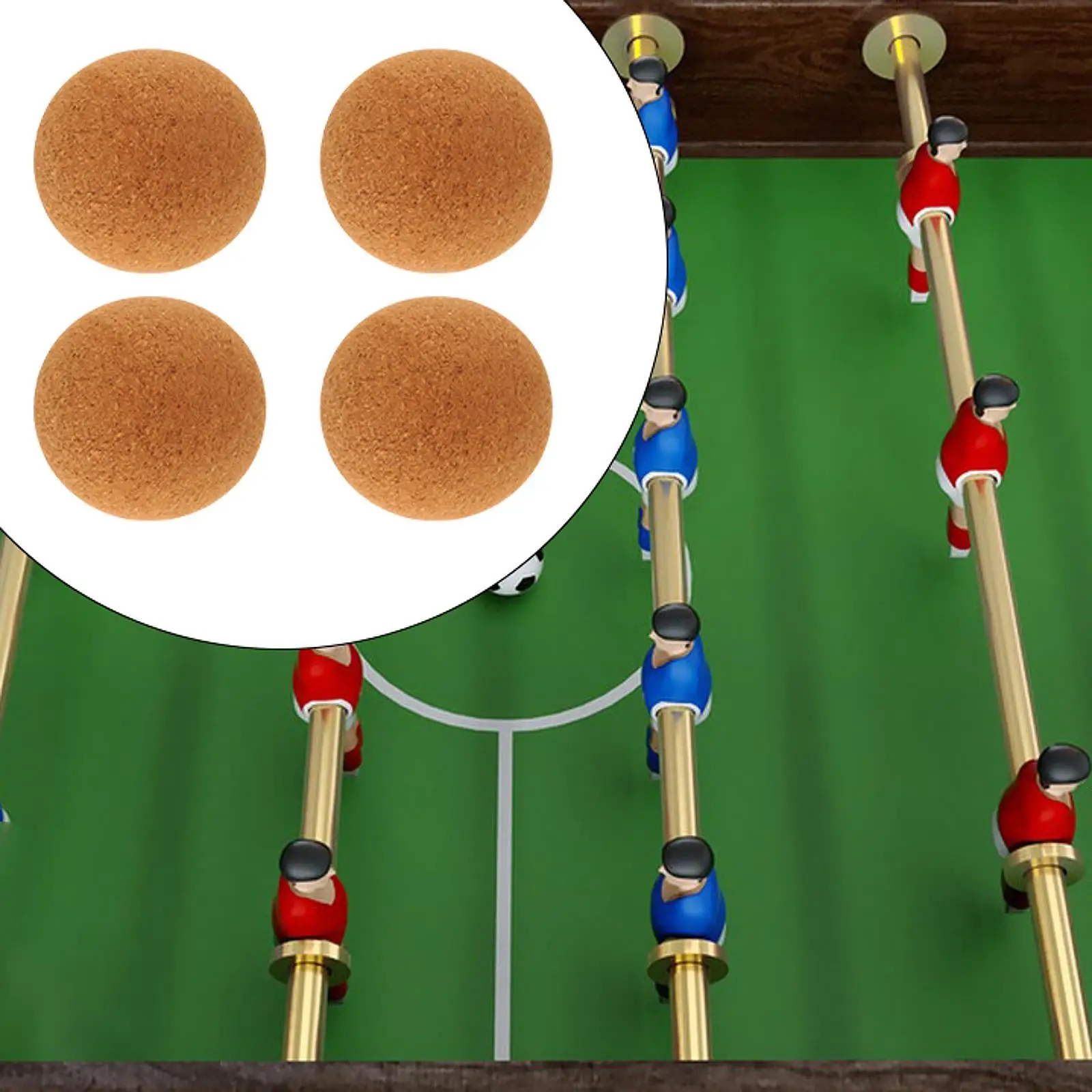 4 Pieces Table Soccer Balls Foosball Tabletop Game Balls Supplies Wood Foosball Table Balls for Party Gifts Recreation Room