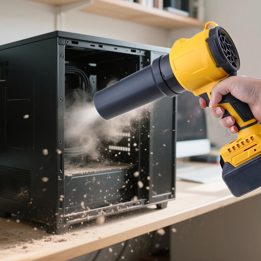 4000W Bürstenloser Elektrischer Turbo-Gebläseventilator 400M/S Handgeführter Laubbläser Staubblasgerät für Makita 18V Akku – Detail 9