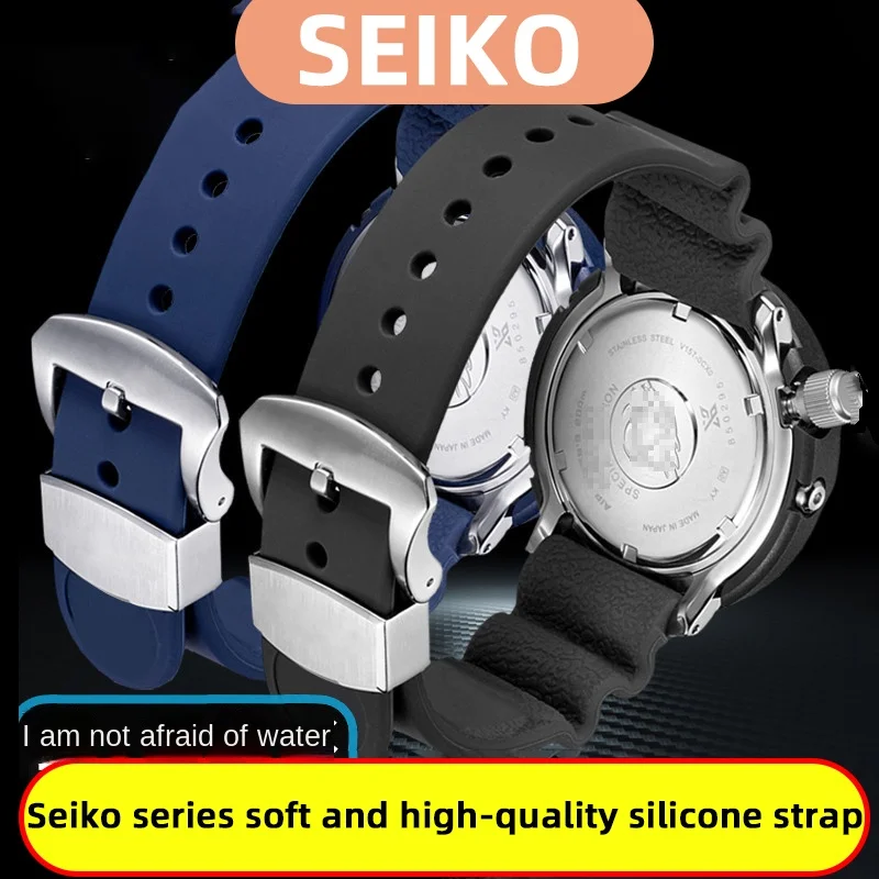 Cinturino In Gomma Per Seiko Water Ghost 007 Abalone Small Mm Muslimed Diving Chain Cinturino In Silicone Accessori Per Orologi Da Uomo 22Mm