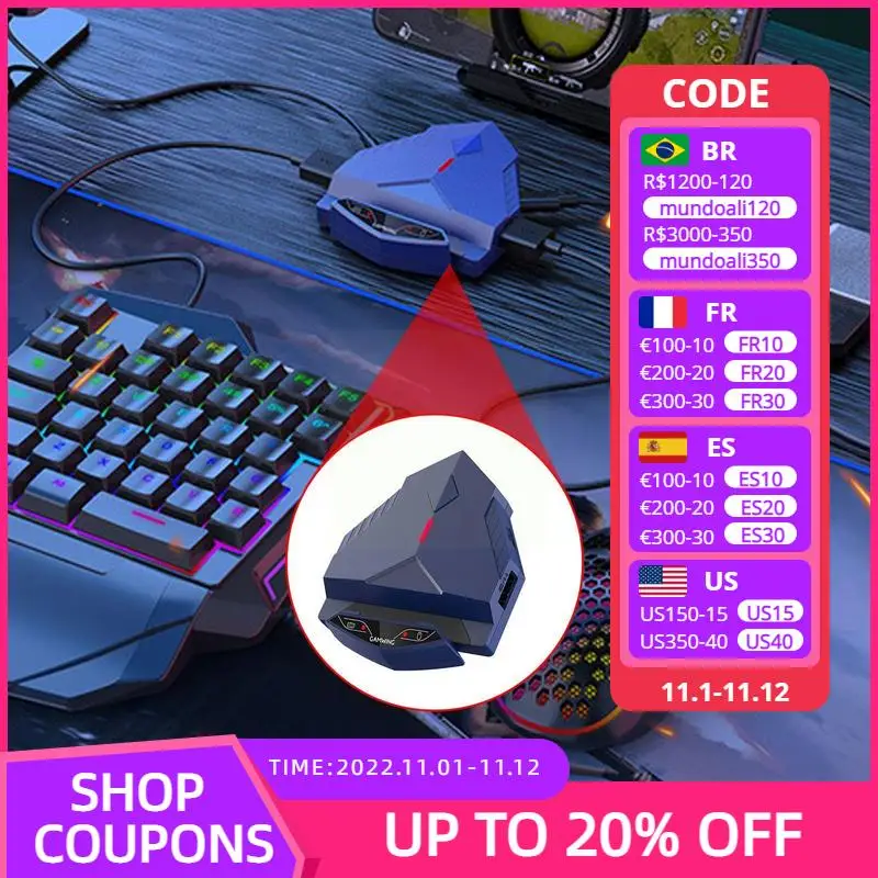 

New Lingzha3 Gamepad Mobile Bluetooth Android Controller Mobile Controller USB Gamepad Keyboard Mouse Converter For IOS Android