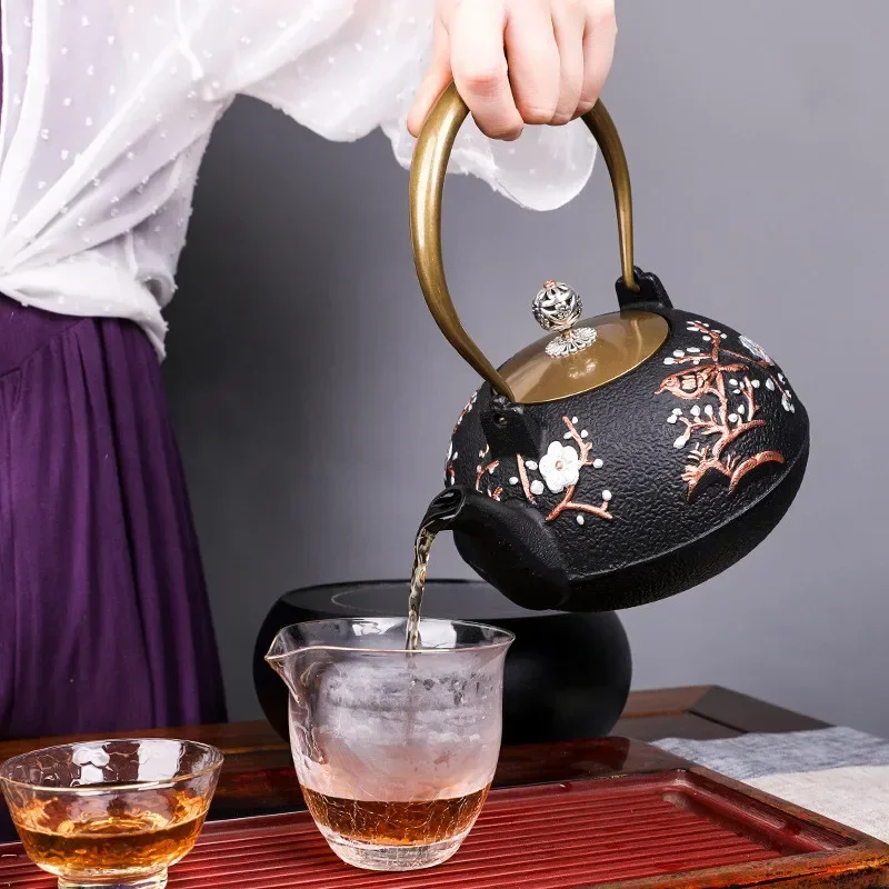JapaneseHighqualityCastIronTeapotInductionCookerKettleWith