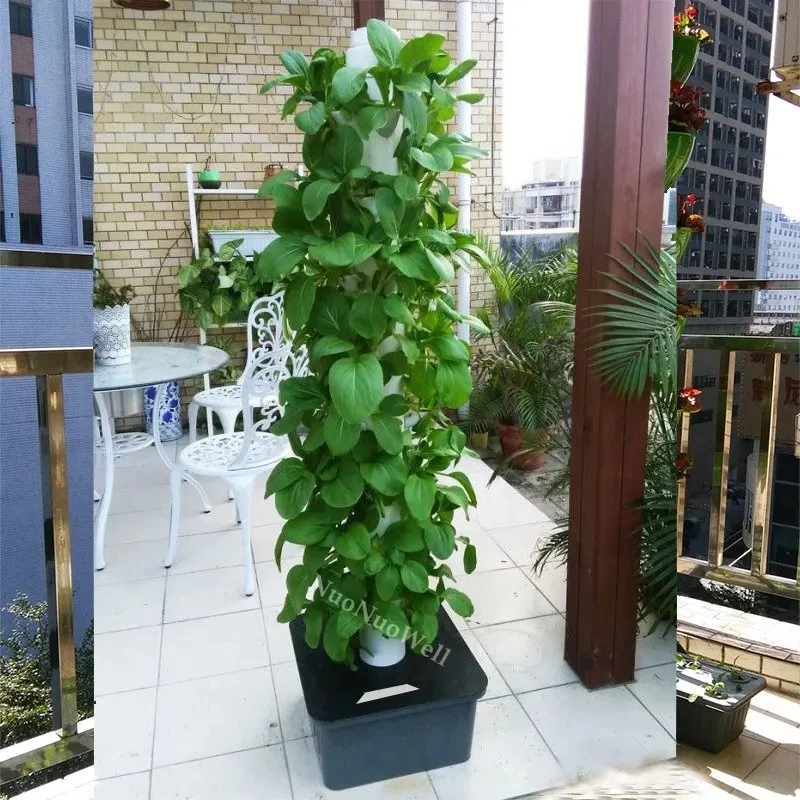 Hydroponic Growing System Mini Detachable Indoor Outdoor Home Grow Herb Vertical Garden Tower DIY Balcony Vegetables Planter