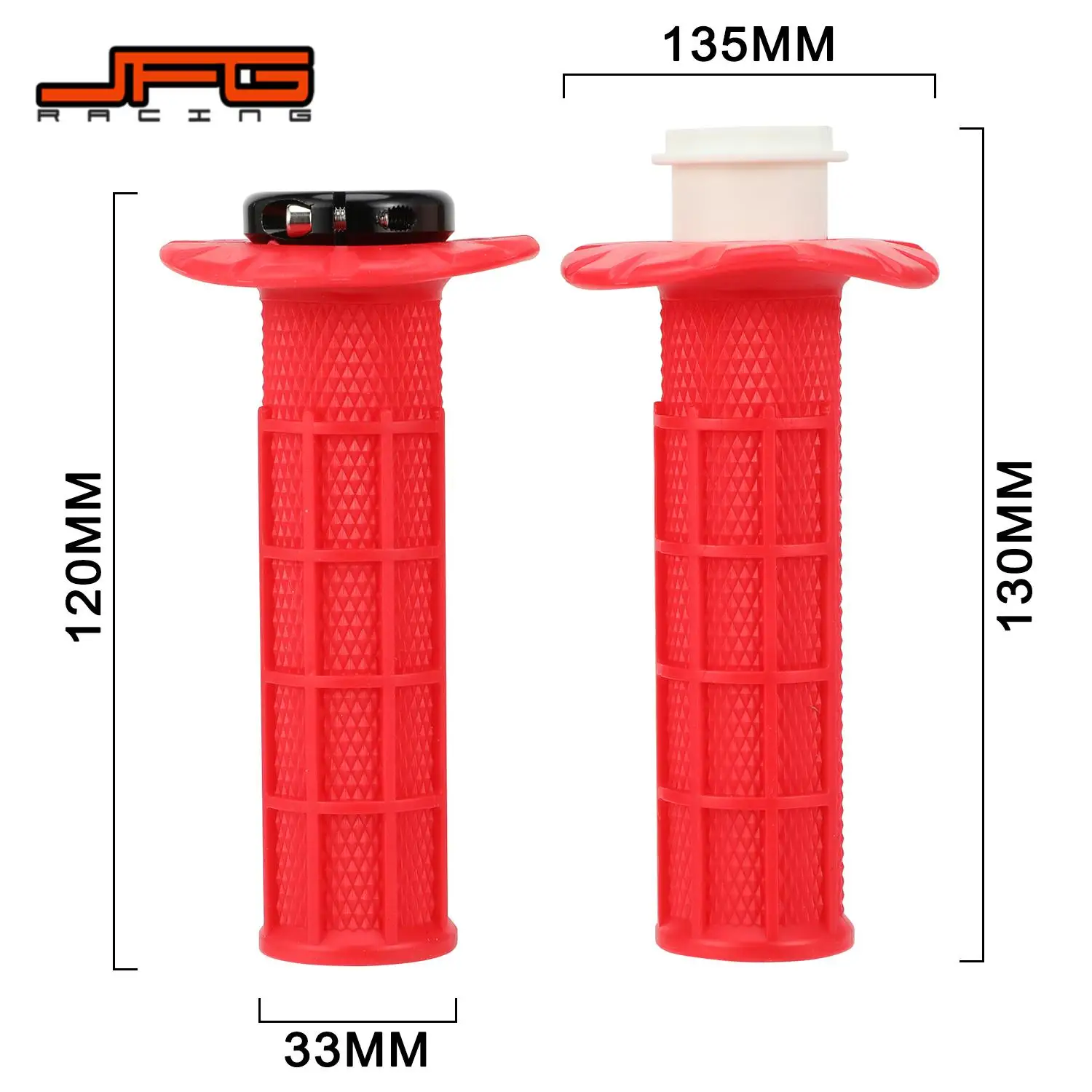 Premium Non-Slip Rubber Handlebar Grips for Motorcycles - Off-Road and Dirt Bike Use