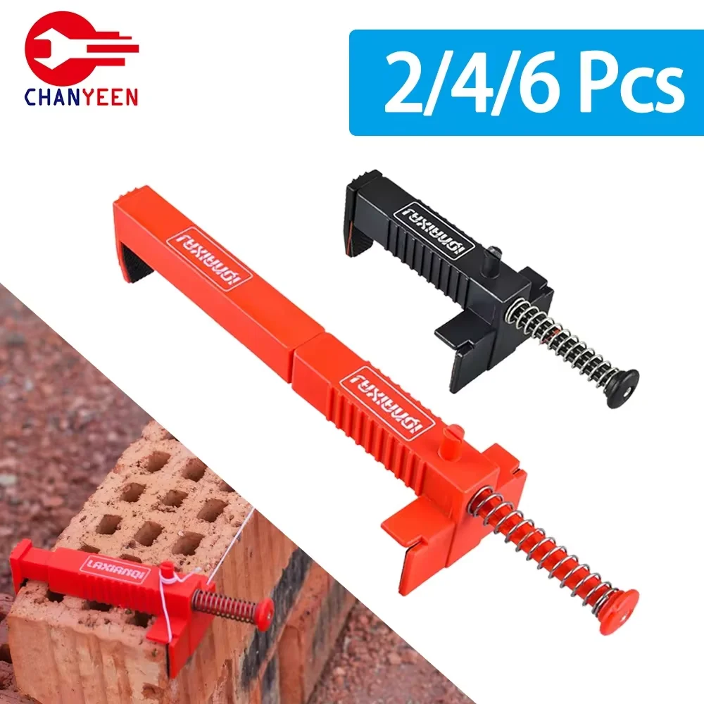 Wire Drawer Bricklaying Tool Construction Fixture Brick Liner Runner Building Fixer Brick Leveling Line Construction Tool 2/4pcs tile leveling tools brick liner brick liner clips