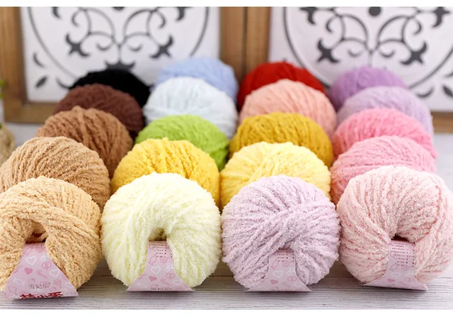 50g/Ball Plush Chunky Wool Yarn for Knitting Sweater Blanket Doll