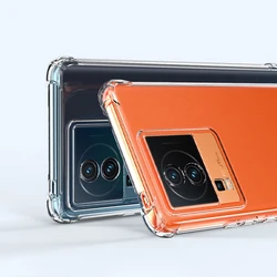 Soft Silicone Transparent Phone Case with Airbag Cushioning for Vivo iQOO Neo7 Racing (Clear)