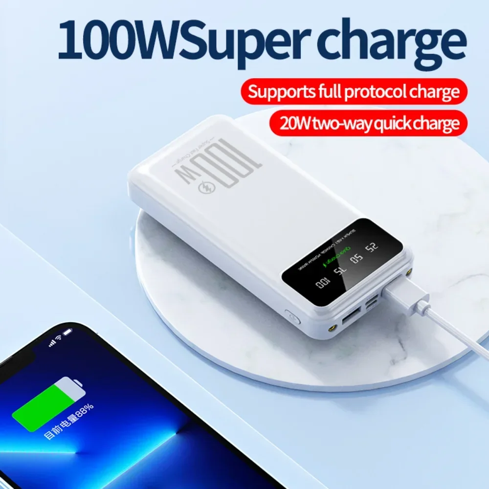 Xiaomi 50000mAh High Capacity 100W Fast Charging Power Bank Portable Charger Battery Pack Powerbank for iPhone Huawei Samsung 6