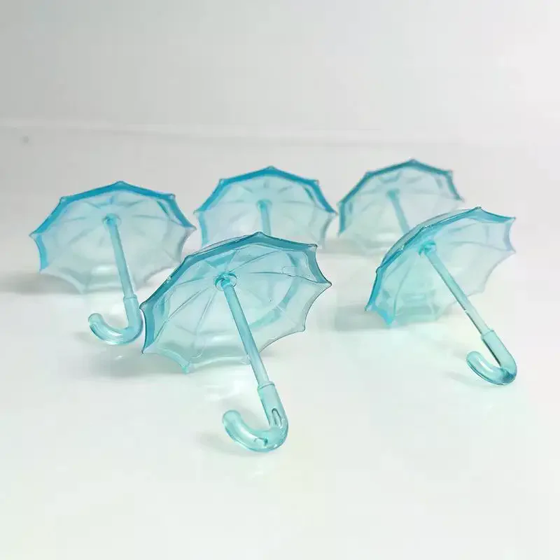 1Pcs Mini Transparent Plastic Umbrella - Dollhouse Furniture Accessories Kids Play Toy Creative Home Decoration Dollhouse Decor