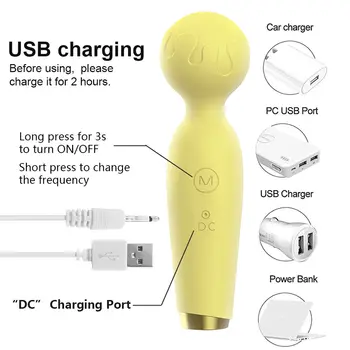 Powerful Vibrator for Women Sex Toys 10 Speeds Magic Wand Massage AV Stick G-spot USB Vagina Massager Adult Female Erotic Toys 5