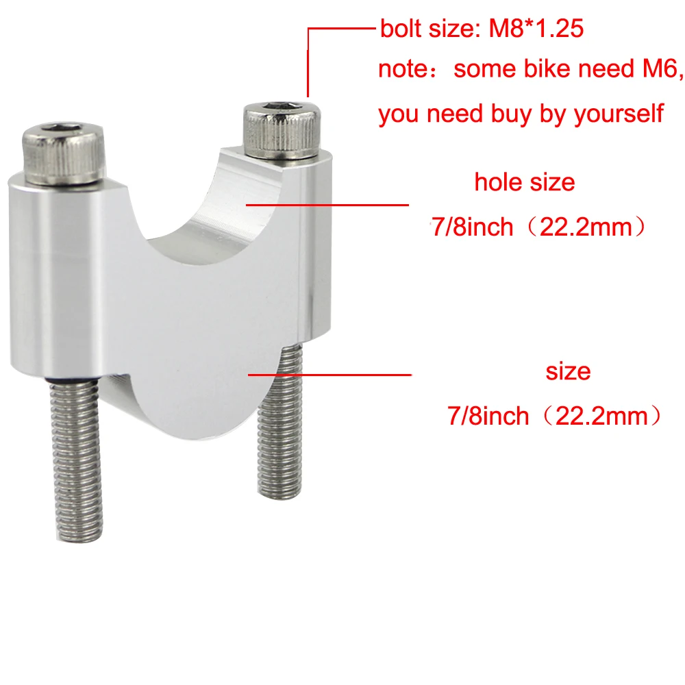Motorcycle Handlebar Risers 22mm 7/8" Fat Mount Risers For BMW R1200R F800ST F700GS F650G F650CS G650GS R1100GS R1150GS R850GS 3