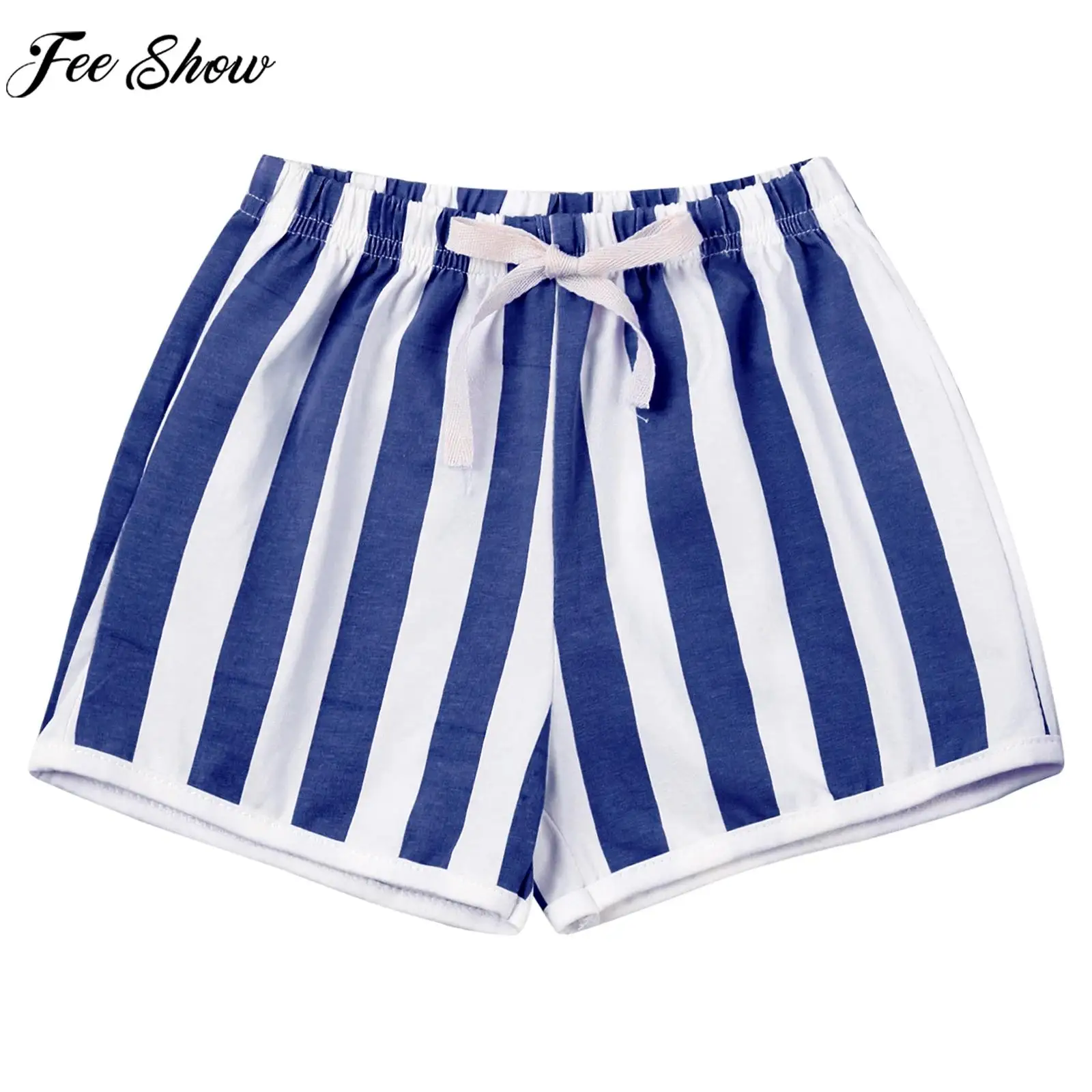 Infant Boys Girls Summer Fashion Casual Versatile Shorts Candy Color Striped Cotton Shorts Daily Wear Beach Holiday Costume