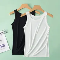 3-piece Ladies Solid Color Vest Fashion Joker Young Woman Threaded Camisole - Image 3