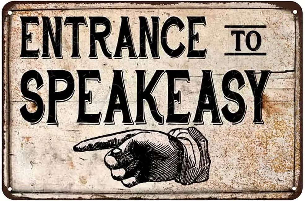 

Креативный жестяной знак вход в Speakeasy, забавная новинка, металлический знак, Ретро Декор стен для дома, ворот, сада, баров, ресторанов, кафе