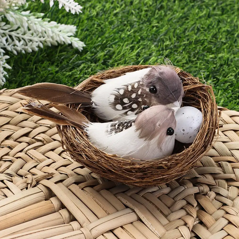 thumbnail image 2 of Nest For Crafts Geytetqi 16 PCS 7 Inch Artificial Bird , Handicraft Rattan Bird's Nest, Small Bird Nest, Bird's Nest Decorating Kit For Holiday, Table, Garden, DIY Terrarium Decor Bird Nests For Crafts 2 of 11