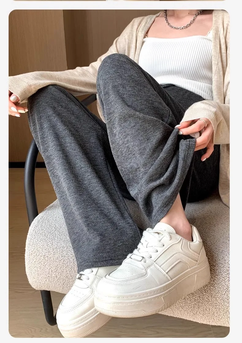 Maternity Pants Spring and Fall Models Wide-Legged Pants Without Babywear Maternity Casual Pants Large Size Glutinous Rice Pants