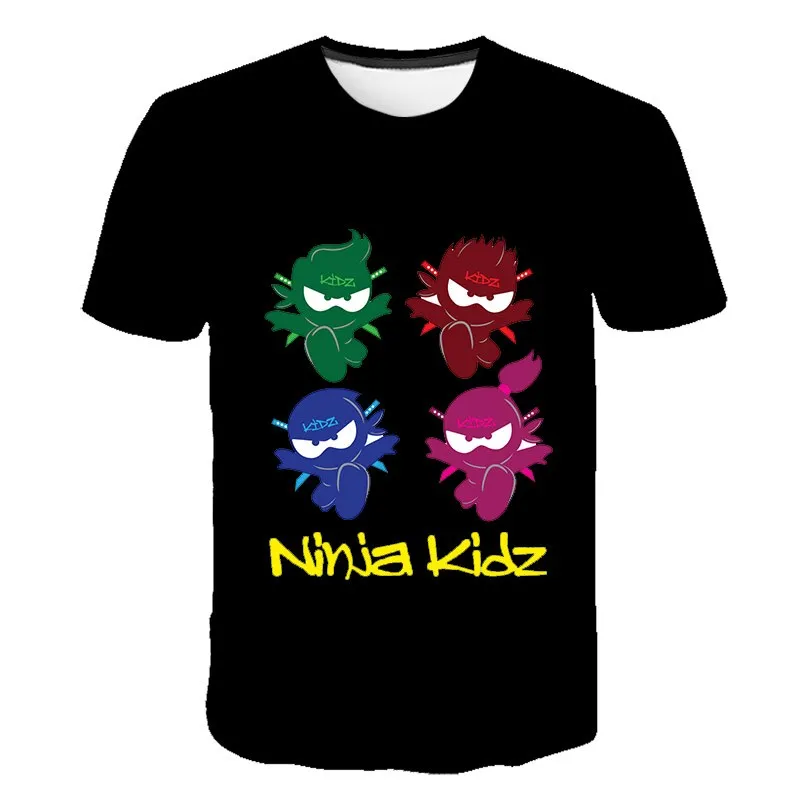 Children's Cartoon Ninja Kidz T-Shirt For Boys Girls Cute 3D Print Short Sleeve T Shirts Child Baby Toddler Anime Tee Tops 3-14Y t-shirt child girl	