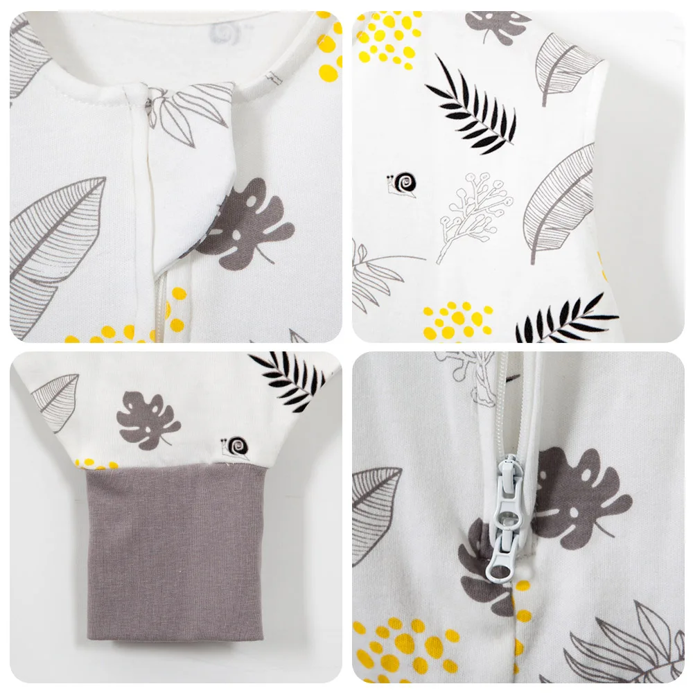 Sleeping Bag For Children 2-6T Baby Sleepwear Summer 28-32℃ Cool Cotton Vest Sleepsack Kids Boys Girls Jumpsuits