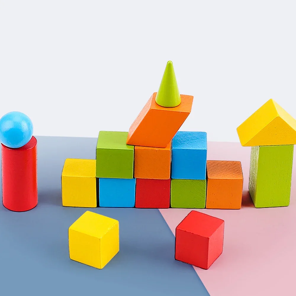 Children Three-dimensional Geometry Building Blocks Teaching Aids Kids Toys Gifts Early Learning Shape Mathematics Teaching Aids