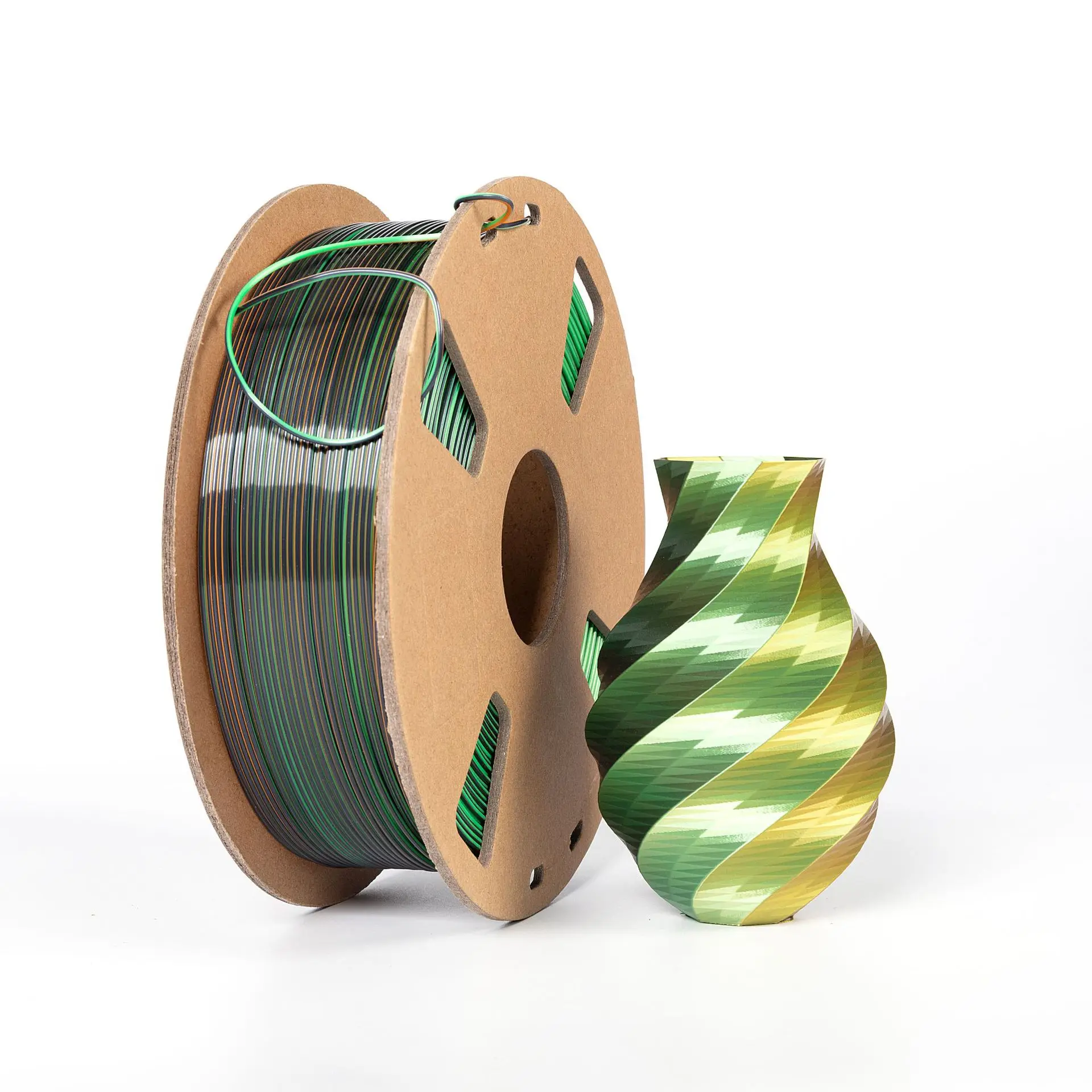 1KG 3D 프린팅 필라멘트 1.75mm PLA 실크 삼색 프린터 필라멘트 (대부분의 FDM DIY 재료용)