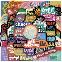 10/30/50PCS Inspirational Text Positive Stickers DIY Diary Phone Laptop Luggage Skateboard Graffiti Decals Fun for Kid Toys Gift 2