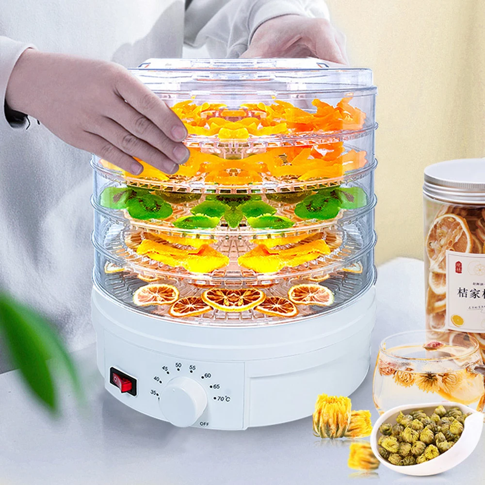 5 Layers Electric Food Dehydrator Machine 220V / 110V 350W Food Dryer with  Timer Display For Fruit Vegetable Meat Beef Jerky Tea