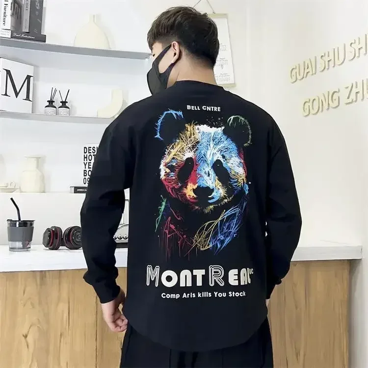 thumbnail image 1 of Tendencias de moda 2024 Camiseta para hombre Estampada Ajustada Ajuste Jerseys para hombre Ropa de calle Alta Marca Sudaderas sociales estéticas a granel, 1 of 5
