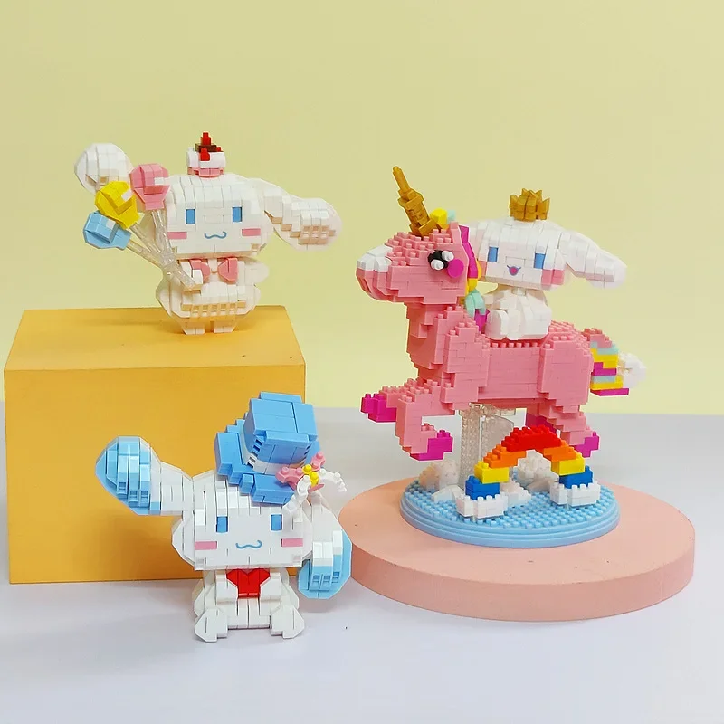 Anime Sanrio Figure Unicorn Kuromi Cinnamoroll Cartoon Tom And Jerry Particle Building Block Accessori Per L'Assemblaggio Giocattoli Per Bambini Regal