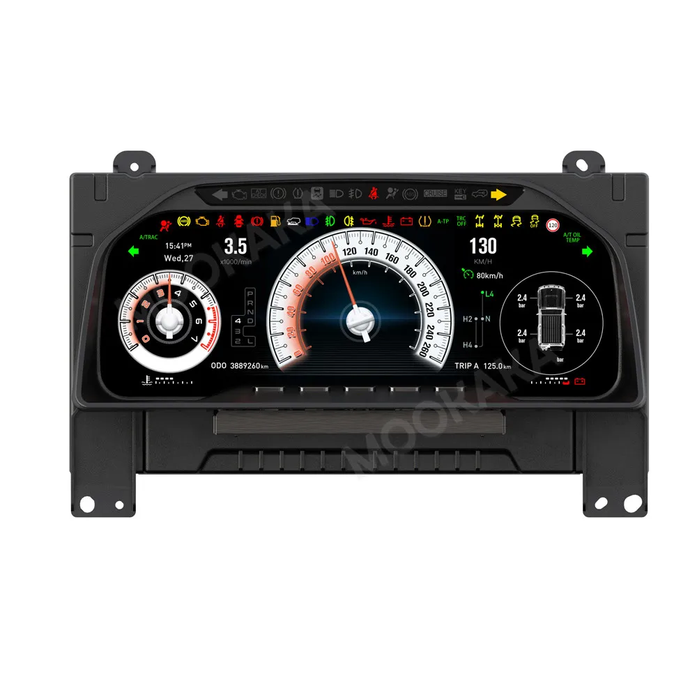 Pantalla LCD Digital para Tablero de Instrumentos de Automóvil de 12.3 Pulgadas para Toyota LC 70/71/76/78/79 2007-2024, Panel de Cabina Virtual Automático, Velocímetro 1