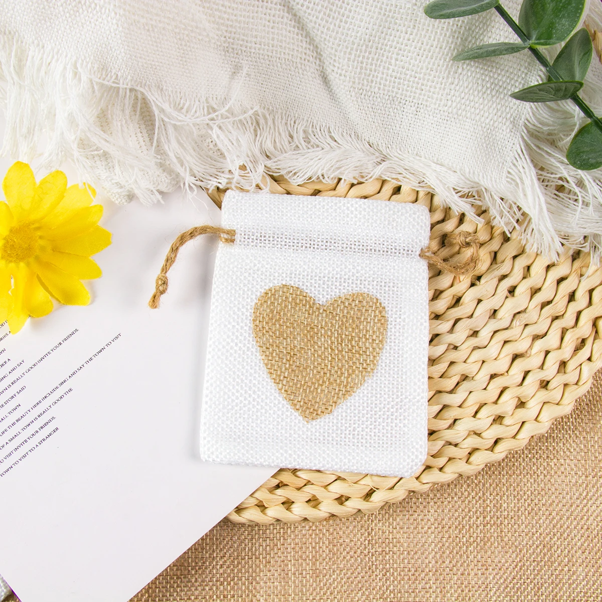 10-20 teile/los Natürliche Leinen Sackleinen Tasche Jute Geschenk Tasche Kordelzug Hochzeit Schmuck Reise Lagerung Beutel Süßigkeiten Taschen – Detail 8
