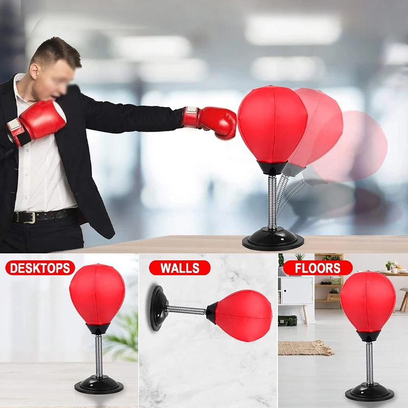 Portable Desk Punch Bags With Suction Cup Desktop Stand Up Boxing Ball For Home Office Pressure Release Ball Exercise Equipments