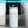 Smart Bathroom Trash Can Automatic Bagging Electronic Trash Can White Touchless Narrow Smart Sensor Garbage Bin Smart Home 15L 4