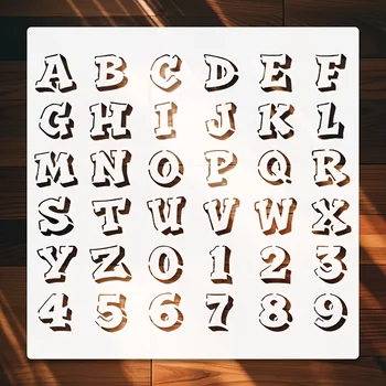 Modello per disegnare lettere |   11,81x1,81 pollici, riutilizzabile per pittura, album di ritagli, clip art, pareti di grandi dimensioni, decorazioni per la casa