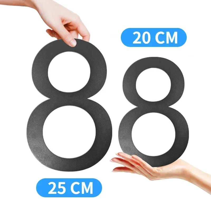 20-25 CM Outdoor House Number Stainless Steel Digital Exterior House Number Numbers Signs Address Plate Name Plate Custom Sign house number signs house numbers number plate