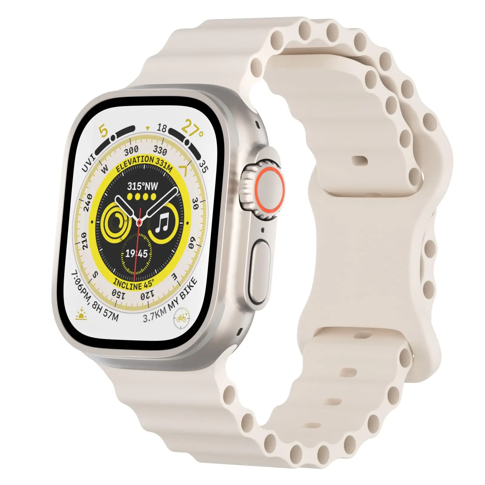 

Sport Ocean strap For Apple watch band 44mm 45mm 40mm 41mm 38-42mm silicone bracelet iWatch series 8 7 6 5 4 3 se 9 Ultra 2 49mm