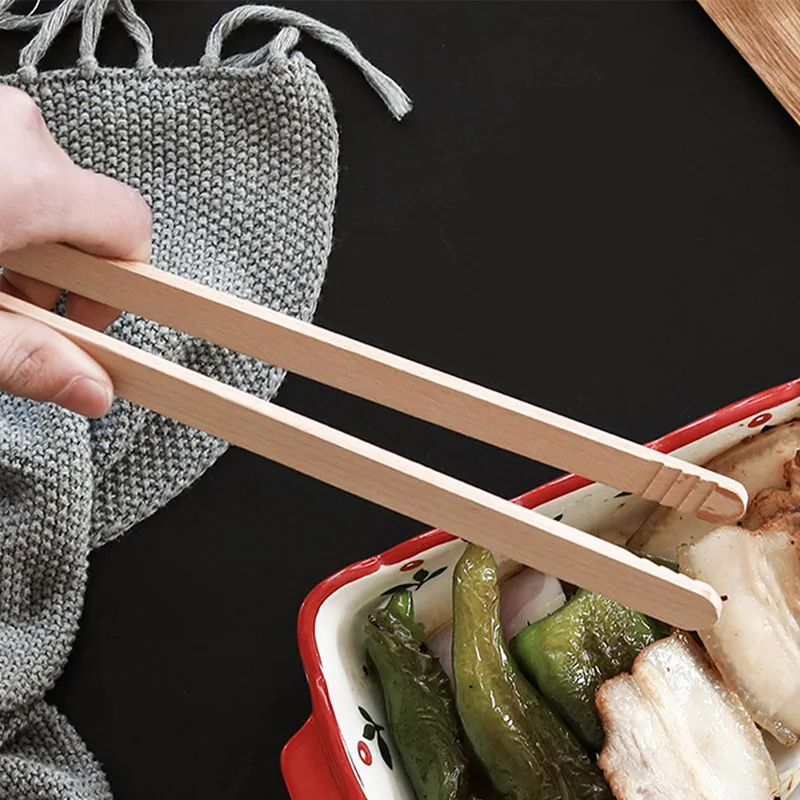 High Quality Food Grade Kitchen Bamboo Bread Tongs Bread Tongs Chopsticks 18Cm Kitchen Clamp Tools