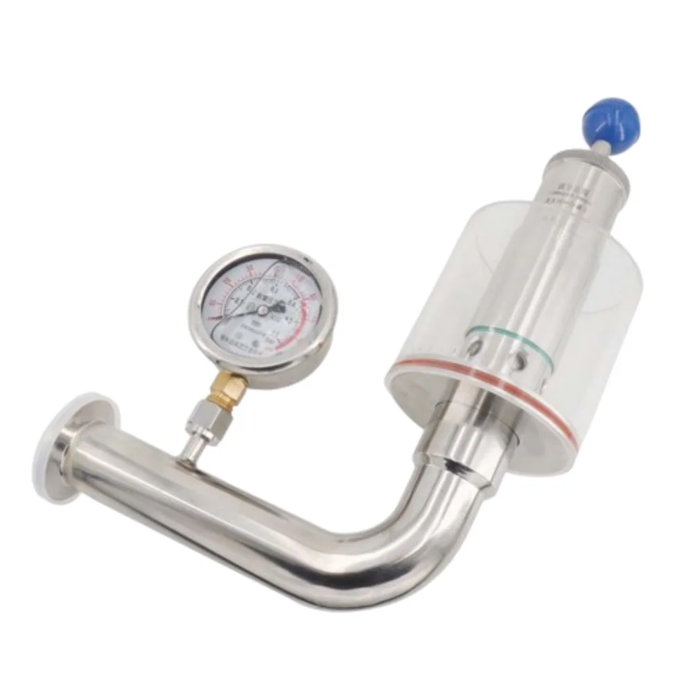 &Phi;32mm OD50.5mm Tri-Clamp Safety Automatic Exhaust Valve/Air Release Valve 0.2-3.0 Bar For Distillation Of Home brewed beer