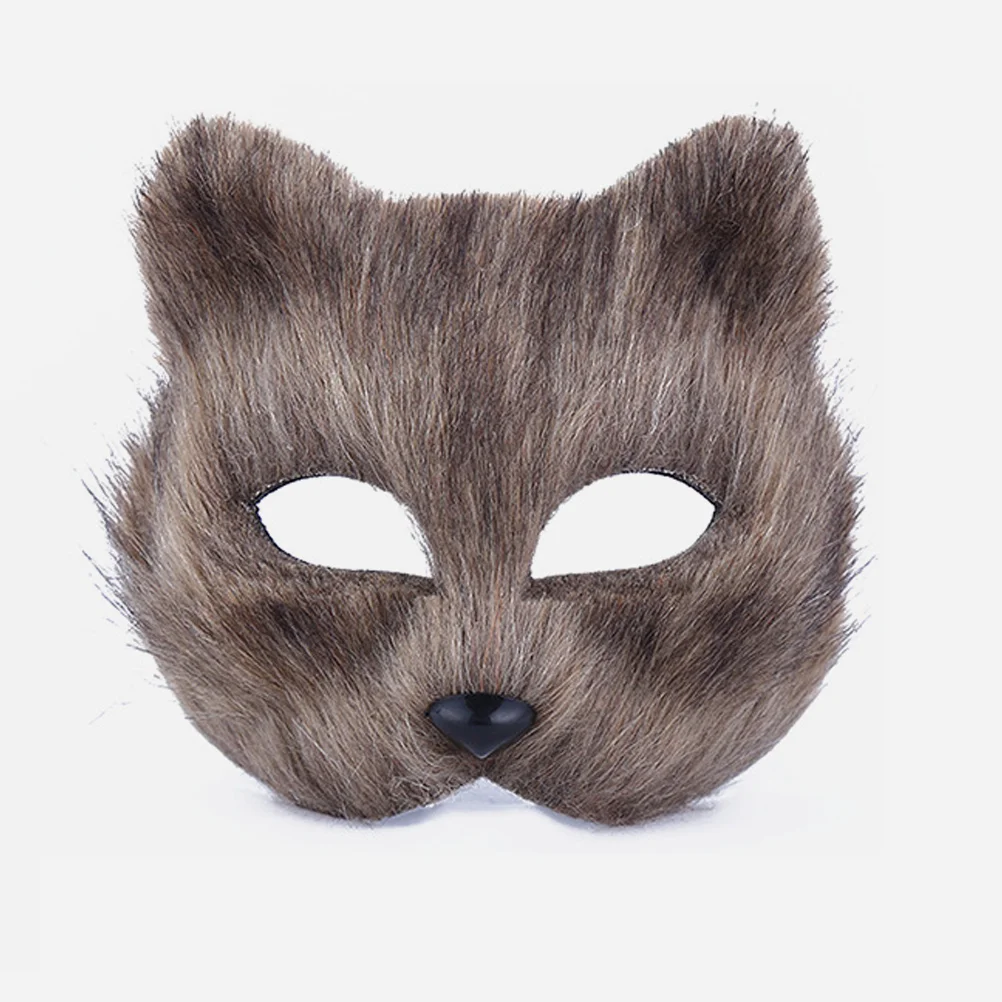 Fox Mask Masks Decorative Furry Animal Masquerade Halloween Party Eye Cosplay Dreses new steampunk plague doctor mask cosplay long nose bird beak latex masks carnival masquerade halloween party costume props