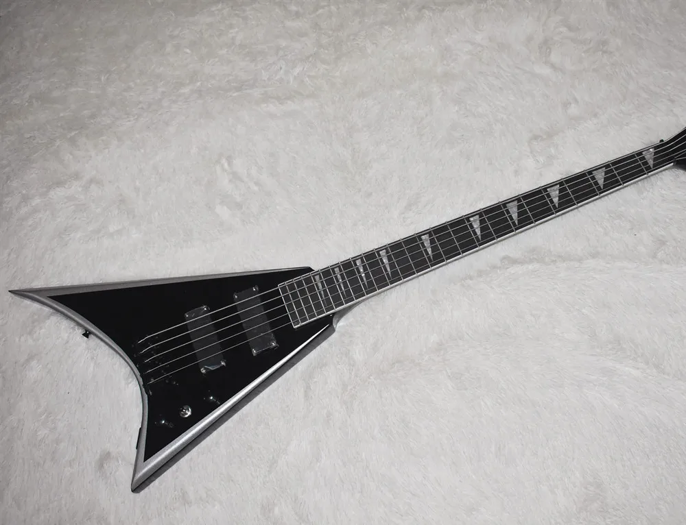 The-factory-sells-5-string-special-shaped-electric-bass-silver-powder ...