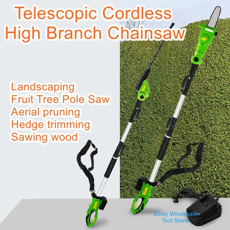 

Retractable lithium high pruning saw electric high pruning shears telescopic aerial pruning multi-function hedge trimmer