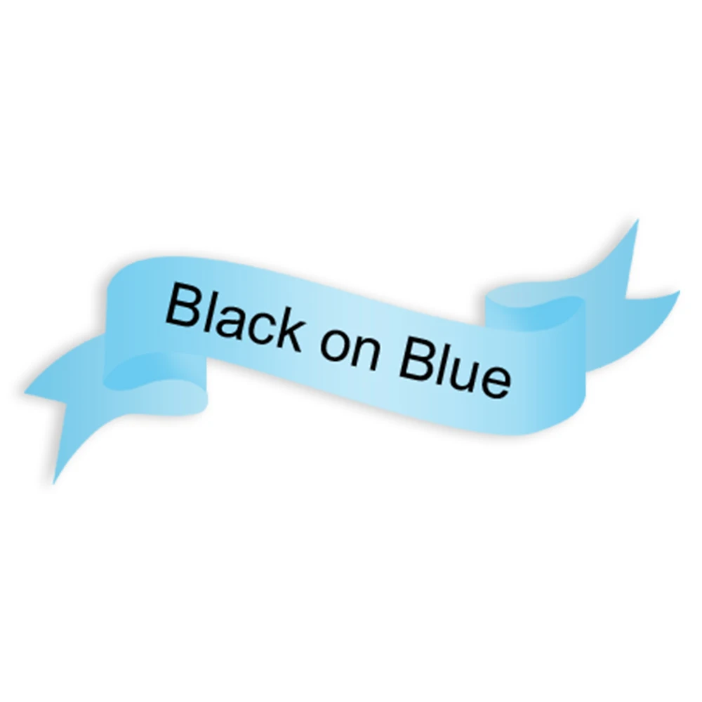 Black on Sky Blue