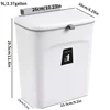 1PC Wall-Mounted Trash Bin with Slide Lid, No Drilling Required, Space-Saving Design, Ideal for Kitchen, Living Room, Bathroom 3