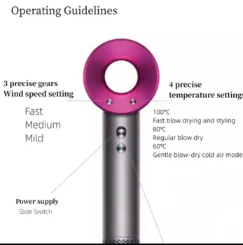 High-Speed Ionic Hair Dryer with Heat Control and Lightweight Design